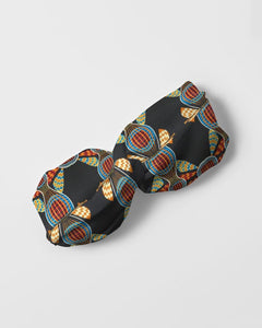 Black Gold African Print Twist Knot Headband Set YaYa+Rule