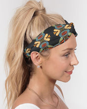 Load image into Gallery viewer, Black Gold African Print Twist Knot Headband Set YaYa+Rule