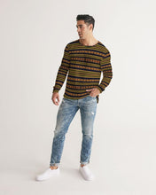 Load image into Gallery viewer, Black Kente African Print Men&#39;s Long Sleeve Tee YaYa+Rule