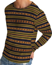 Load image into Gallery viewer, Black Kente African Print Men&#39;s Long Sleeve Tee YaYa+Rule