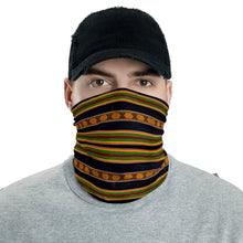 Load image into Gallery viewer, Black Kente African Print Neck Gaiter YaYa+Rule