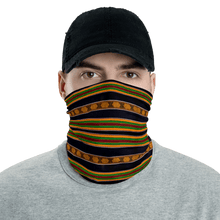 Load image into Gallery viewer, Black Kente African Print Neck Gaiter YaYa+Rule