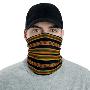 Black Kente African Print Neck Gaiter YaYa+Rule