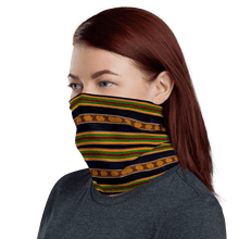 Load image into Gallery viewer, Black Kente African Print Neck Gaiter YaYa+Rule