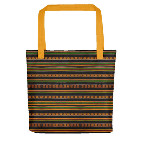 Black Kente African Print Tote bag YaYa+Rule