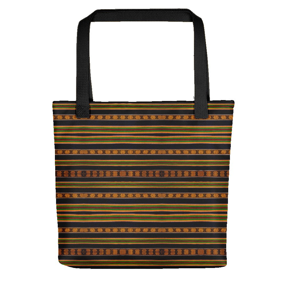 Black Kente African Print Tote bag YaYa+Rule