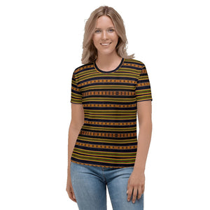 Black Kente African Print Women's T-shirt YaYa+Rule