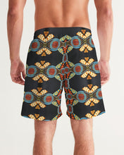 Load image into Gallery viewer, Black Multi Color African print Men&#39;s Swim Trunk YaYa+Rule