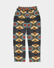 Load image into Gallery viewer, Black Multi Color African print Women&#39;s Belted Tapered Pants YaYa+Rule