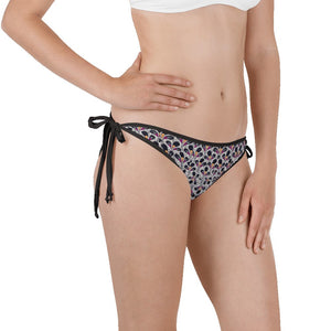 Black Purple Feather African Print Bikini Bottom YaYa+Rule