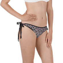 Load image into Gallery viewer, Black Purple Feather African Print Bikini Bottom YaYa+Rule