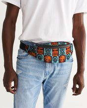 Load image into Gallery viewer, Blue Orange Adinkra African print Crossbody Sling Bag YaYa+Rule