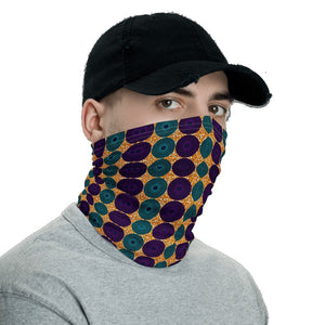 Blue Purple African Print Neck Gaiter YaYa+Rule