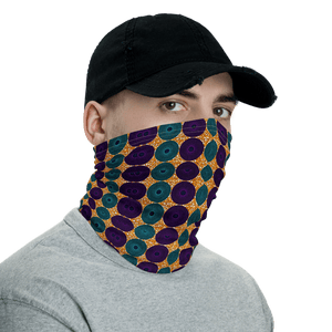 Blue Purple African Print Neck Gaiter YaYa+Rule