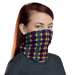 Blue Purple African Print Neck Gaiter YaYa+Rule