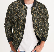 Load image into Gallery viewer, Brown Bogolan African Print Men&#39;s Bomber Jacket YaYa+Rule