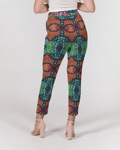 Load image into Gallery viewer, Fire African Print Women&#39;s Belted Tapered Pants YaYa+Rule