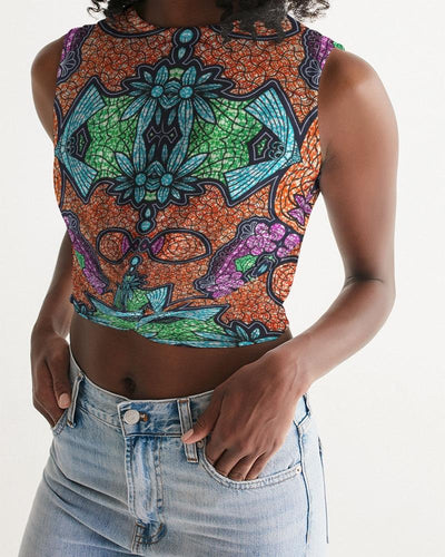 Fire African Print Women's Twist-Front Tank YaYa+Rule