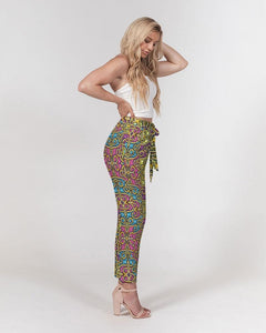 Fun African Print Women's Belted Tapered Pants YaYa+Rule