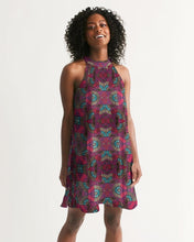 Load image into Gallery viewer, Fuschia African African Print Women's Halter Dress YaYa+Rule