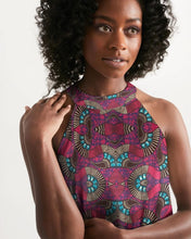 Load image into Gallery viewer, Fuschia African African Print Women's Halter Dress YaYa+Rule