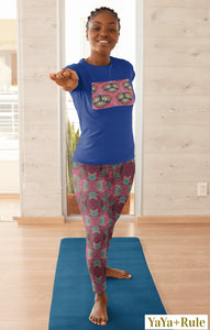 Fuschia African Print Leggings YaYa+Rule