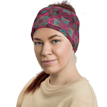 Load image into Gallery viewer, Fuschia African Print Neck Gaiter YaYa+Rule