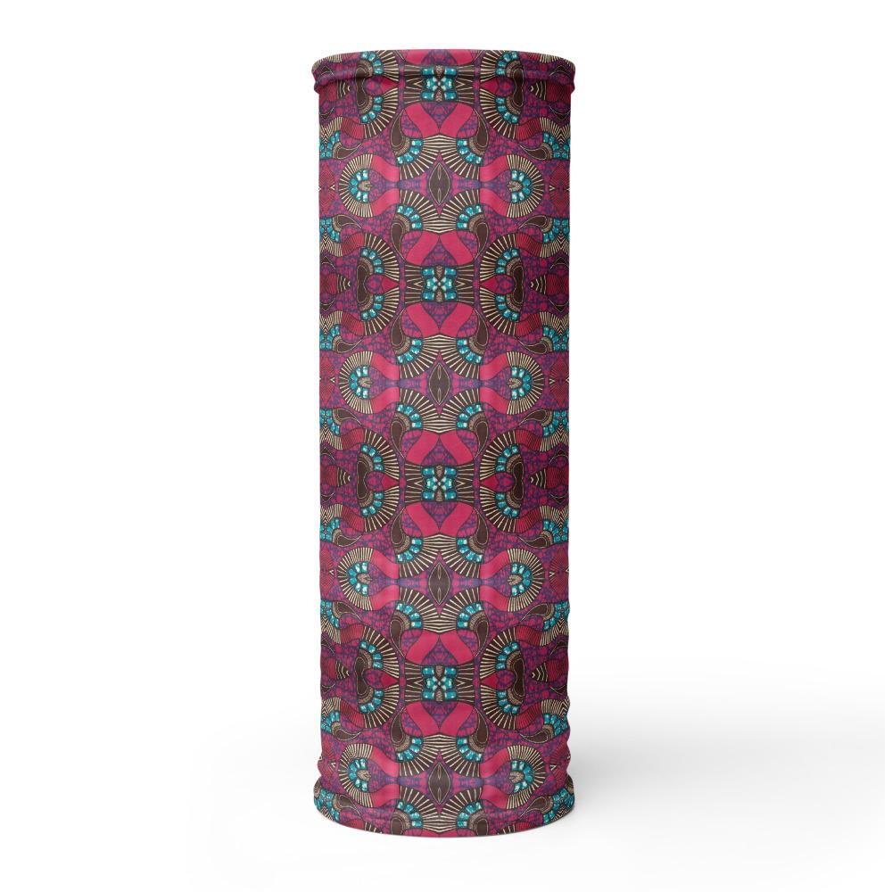Fuschia African Print Neck Gaiter YaYa+Rule