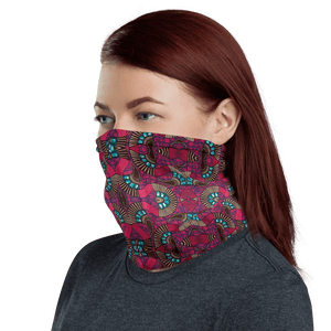 Fuschia African Print Neck Gaiter YaYa+Rule