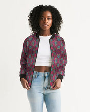 Load image into Gallery viewer, Fuschia African-print Women&#39;s Bomber Jacket YaYa+Rule