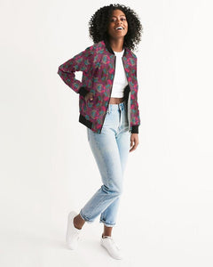 Fuschia African-print Women's Bomber Jacket YaYa+Rule