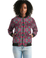 Load image into Gallery viewer, Fuschia African-print Women&#39;s Bomber Jacket YaYa+Rule