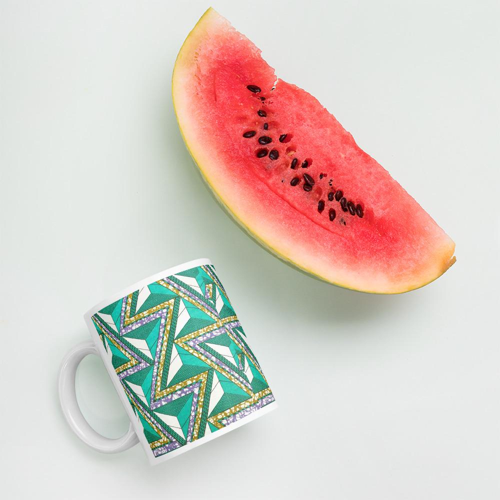 Green African Print Mug YaYa+Rule