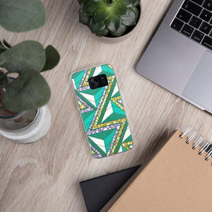 Green African Print Samsung Case YaYa+Rule