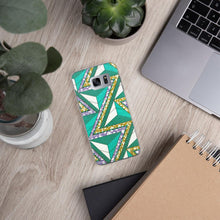 Load image into Gallery viewer, Green African Print Samsung Case YaYa+Rule