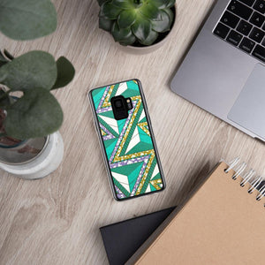 Green African Print Samsung Case YaYa+Rule