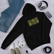 Load image into Gallery viewer, Green African Print Unisex Hoodie YaYa+Rule
