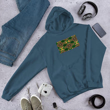 Load image into Gallery viewer, Green African Print Unisex Hoodie YaYa+Rule