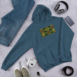 Green African Print Unisex Hoodie YaYa+Rule