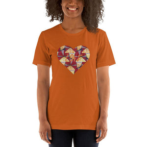 Heart African Color Print Short-Sleeve Unisex T-Shirt YaYa+Rule
