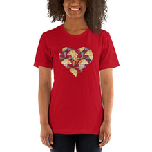 Load image into Gallery viewer, Heart African Color Print Short-Sleeve Unisex T-Shirt YaYa+Rule