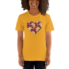 Load image into Gallery viewer, Heart African Color Print Short-Sleeve Unisex T-Shirt YaYa+Rule