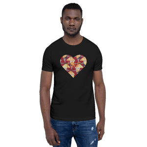 Heart African Color Print Short-Sleeve Unisex T-Shirt YaYa+Rule