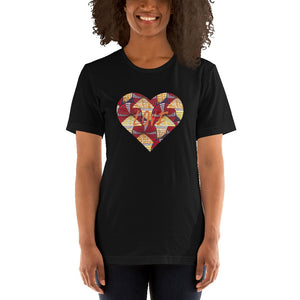 Heart African Color Print Short-Sleeve Unisex T-Shirt YaYa+Rule