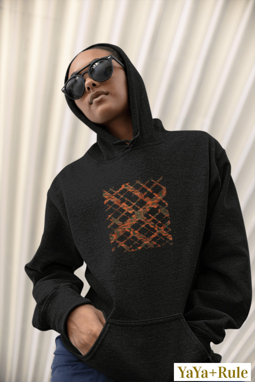 Kente Crossing African Print Unisex Hoodie YaYa+Rule
