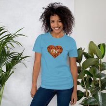 Load image into Gallery viewer, Kente Heart Color Short-Sleeve Unisex T-Shirt YaYa+Rule
