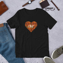 Load image into Gallery viewer, Kente Heart Color Short-Sleeve Unisex T-Shirt YaYa+Rule