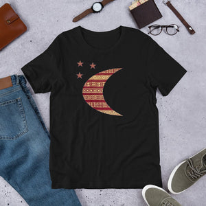 Moon African Print Short-Sleeve Unisex T-Shirt YaYa+Rule