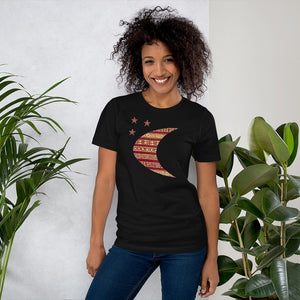 Moon African Print Short-Sleeve Unisex T-Shirt YaYa+Rule