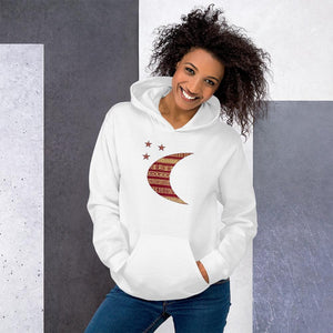 Moon African Print Unisex Hoodie YaYa+Rule